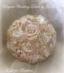 Perfect to be worn with a veil and then on it's own after the veil is removed. Blush Pink Rose Gold And Gold Brides Brooch Bouquet Rose Gold Bouquet Blush Pink Wedding Bouquet Rose Gold Brooch Bouquet Deposit Only