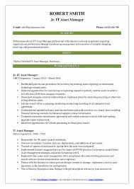 An experienced software asset management (sam) specialist is needed to implement a proactive and mature sam program…the sam specialist works under the direction of the it asset management manager and directly with application owners, vendor management, procurement, and suppliers, as well as with internal… 3.9 It Asset Manager Resume Samples Qwikresume