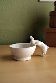 Small White Bunny Bowl Sugar Salt Dish Jewelry Holder One Etsy Bunny Dishes Bowl Salt Dish