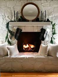 If your brick fireplace is already painted, then we'll show you a different way to get a similar look later in the article. An Update On Our Painted Stone Fireplace Most Lovely Things