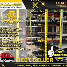 Pada tiang rak terdapat lubang yang memudahkan untuk mengatur ketinggian rak dengan mudah hanya dengan melepas dan memasang kembali siku yang di kuatkan dengan mur dan baut. Harga Rak Siku Besi 2 Susun Terbaru Juli 2021 Biggo Indonesia