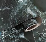 VaryPaper 15.7''x78.7'' Cyan Black Marble Contact Paper for ...