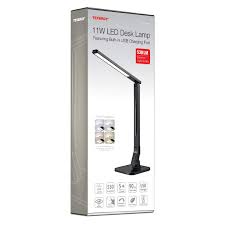 It's an ideal lamp for the bedside table or office desk. Tenergy 11w Dimmable Led Desk Lamp With Usb Charging Port Black Walmart Com Walmart Com