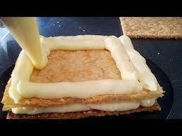 ميلفي بدون عجين مورق عجين مورق سريع بدون زبدة أوتوريق باط فويتي سحري اكسبريسmillefeuille Youtube Food Desserts Cheesecake