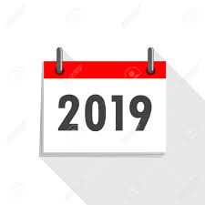 2019 (mmxix) was a common year starting on tuesday of the gregorian calendar, the 2019th year of the common era (ce) and anno domini (ad) designations, the 19th year of the 3rd millennium. Calendar Icon 2019 In Flat Design Vector Illustration Happy Royalty Free Cliparts Vectors And Stock Illustration Image 89176590