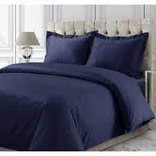 Ships free orders over $39. 3pc Queen 750 Thread Count Cotton Sateen Oversized Duvet Cover Set Navy Blue Tribeca Living Target