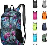 Authentic Joy - Mochila de senderismo ligera resistente al agua de 20  litros, mochila plegable, varios colores, Azul Floral, Mochila ligera para  ...