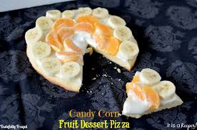 Candy Corn Fruit Dessert Pizza Tastefully Frugal