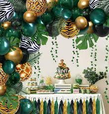 See our 49 baby shower decorations for your ideal party! Buy Jungle Safari Tropical Theme Sage Green Balloons Baby Shower Party Supplies Decorations Decor Wild One 1st First Theme Birthday Baby Shower Decorations For Boys Girl Balloons For Birthday Party Online In