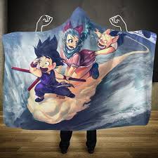 Maybe you would like to learn more about one of these? Dragon Ball Young Goku Bulma Oolong On Kintoun Hooded Blanket Saiyan Stuff