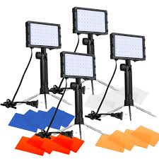 Emart 60 Led Continuous Portable Photography Lighting Kit For Table Top Photo Video Studio Light Lamp With Color Filters 4 Packs