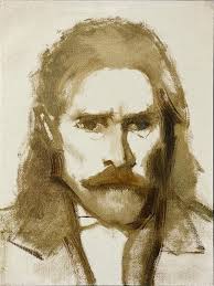 Alla prima portrait painting, 9x12"