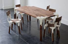 plastic and wood, two modern furniture