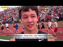 Interview: Dylan Kole Pole Vault Champion at the 2013 MHSAA LP Div 1 Track  & Field Finals