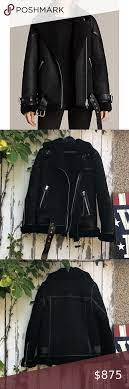 All Saints Hawley Shearling Moto Jacket M Fashion Shearling Jackets