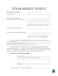 See texas government code 311.005. Free Texas Eviction Notice Forms Tx Notice To Quit Formspal