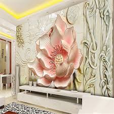 Beibehang 3d Art Mural Hd White Rose Marble Relief Effect Covering Home Decor Modern Wall Painting For Living Room Wallpaper In Wallpapers From Home Improvement Pintura Em Relevo Wallpaper Glass Arte Nas