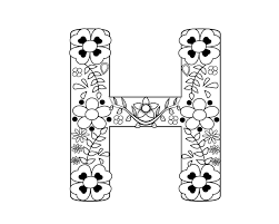 Letter h is actually one of the simplest letters in the alphabet. Letter H Coloring Pages For Adults Coloring Pages For Kids Free Printable Letters Coloring Pages