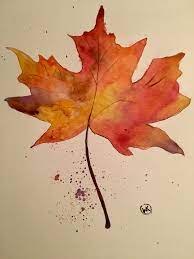 Five coloured maple leafs completed in olympic rings order. Maple Leaf Watercolor My Art Maple Leaf Drawing Leaf Art Leaf Drawing