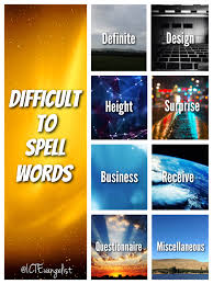 Check spelling or type a new query. Poster On Difficult To Spell Words Ictevangelist