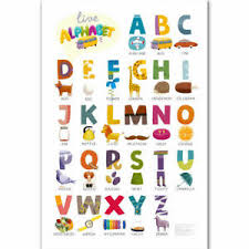 Details About K414 Abc Alphabet Chart Kids Education English Language Poster Wall Art Decor