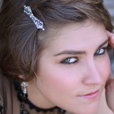 Art Deco Swarovski Crystal Barrette: Bridal Wedding Hair Clip