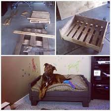 Beautiful double pallet dog bed! 11 Diy Pallet Dog Bed Ideas 99 Pallets Pallet Dog Beds Diy Dog Bed Dog Bed