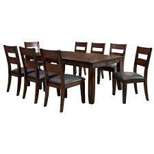 Metallic bright gold upholstered material: 9pc Breighton Extendable Dining Table Set Dark Red Homes Inside Out Target