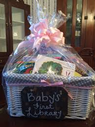 Moo moo baby & toddler gift basket | storkbabygiftbaskets.com. Baby S First Library Filled A Basket With 25 Board Books Created Tablet Wrapped In Gi Baby Shower Book Gift Cheap Baby Shower Gifts Baby Shower Gift Basket