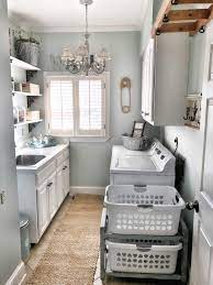 This laundry room features the white country 30″ farmhouse sink from american standard. Amazing Farmhouse Kitchen Paint Colors Ideas 45 Stylish Laundry Room Farmhouse Laundry Room Laundry Room Makeover