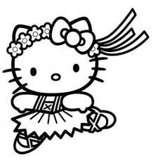 Disegni da colorare di hello kitty. Hello Kitty Che Balla Da Colorare Cose Per Crescere