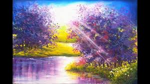 Jacaranda Oil Pastel Painting Lesson Pastel Landscape Oil Pastel Oil Pastel Techniques Realistic vector pastel color sunrise postcard. jacaranda oil pastel painting lesson