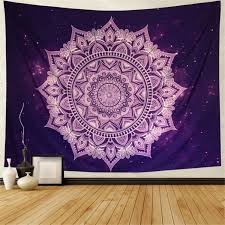 Those colors also build up a peaceful atmosphere in an exquisite way. Amazon Com Purple Wall Tapestry Wall Hanging Purple White Tapestry Flower Mandala Bohemian Tapestry Psychedelic Tapestry Galaxy Tapestry Hippie Milky Way Tapestry Sky Tapestry Bedroom Dorm Home Decor Everything Else