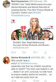 Denise Richards Denies Teddi's Claim She Leaked Stories of Alleged Fling