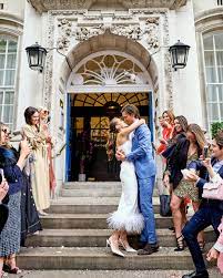 In the beautiful town of maldon, a mixture of rural countryside and gorgeous water views, forrester park is a small wedding venue in essex that is what dreams are made of! The Bride Wore Feathers For Her Civil Ceremony In London And A Dress Embroidered With Peonies To Her Micro Wedding In Portugal Vogue