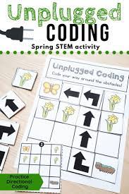 This Spring Set Has Students Code The Caterpillar To The Butterfly And Avoid The Flower Obstacl Unplugged Coding Activities Coding For Kids Kindergarten Coding