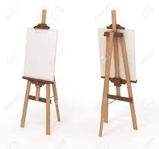 1) take the canvas and turn it face down so that the back of the canvas is facing you. Wooden Easel With Blank Canvas Front And Back Isolated On White 3d Illustration Stock Photo Picture And Royalty Free Image Image 12554573