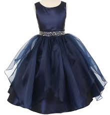 Cora Satin Organza Rhinestone Flower Girl Dress In Navystyle Cc1198 Navy Blu Flower Girl Dresses Navy Navy Blue Flower Girl Dresses Satin Flower Girl Dress