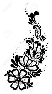 See more ideas about flowers, pretty flowers, planting flowers. Beautiful Floral Element Black And White Flowers And Leaves Royalty Free Cliparts Vectors And Stock Illustration Image 22032845