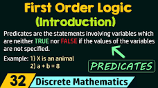 Introduction to First Order Logic - YouTube