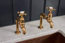 Perrin And Rowe Mayan In Aged Brass By Devol Shaker Kitchen Shaker Style Kitchen Cabinets Shaker Style Kitchens