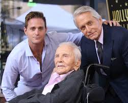 Son of kirk douglas (an actor, producer, and writer; Michael Douglas Father Kirk 101 Supported Him At His Walk Of Fame Ceremony Pics Kirk Douglas Cameron Douglas Movie Stars