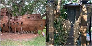 Miami tree house builders specializes in custom tree houses, zip lines, rope and plank bridges, and other play structures supported by trees. Florida Company Miami Treehouse Builder Crafts Custom Tree Houses You Ll Want To Live In Narcity