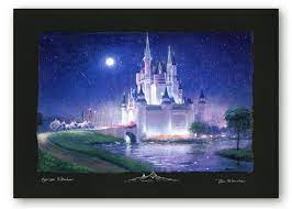 peter and harrison ellenshaw chiarograph on black paper disney fine art disney art cinderella