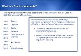 Chart Of Accounts Considerations