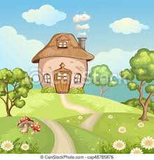 Cute Little House On The Hill Canstock