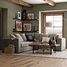 How To Decorate Above A Corner Sectional Sofa 3 Simple Pretty Ideas Brown Couch Living Room Living Room Grey Living Room Green