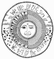Sun and moon black and white blazing sun moon silhouette happy moon red moon sun behind clouds. Moon Black And White Sun And Moon Clipart Black White 2 Wikiclipart