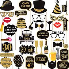 Naturally, you probably have a few questions on your mind. Seasons Stars Ssdecor Adult 30th Birthday Photo Booth Props 34pcs For Her Him Dirty Thirty 30th Birthday Party Gold And Red Decorations 30 Birthday Party Supplies For Men Women Buy Online In Dominica At