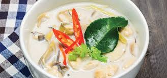 It is considered a 'hot and sour' soup (mostly from the fresh lime juice) with a base of broth and coconut milk. Recipe Tom Kha Gai Thai Chicken Coconut Soup I Love Cruising